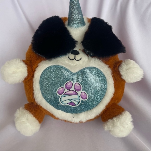 Plush Big Eyes Rainbocorns Unicorn Soft Stuffed Animal Sparkle Horn Tummy Wings - Picture 4 of 9